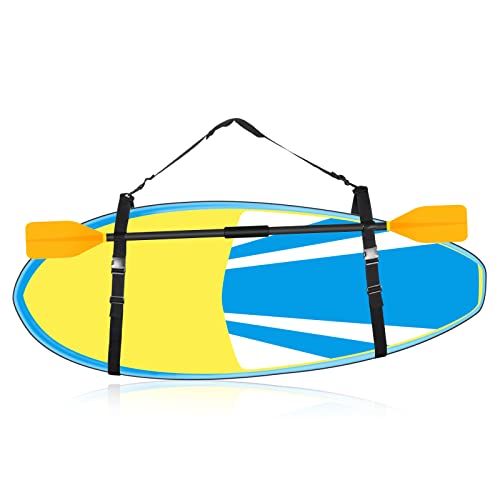 Paddleboard Carry Strap, Moveable Adjustable SUP Kayaking Service Padded Over The Shoulder Sling for Surfboards, Longboards, and Kayaks.