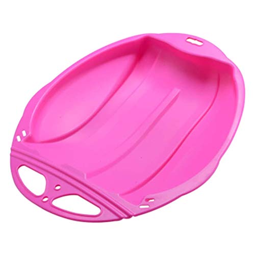 Snow Sleds for Youngsters Toddlers Downhill Sprinter Plastic Sturdy Downhill Toboggan Snow Sled Sand Slider with 2 Handles Outside Snowboarding Board (Pink).