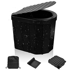 Upgrade Portable Camping Toilet: Perfect for Long Trips and Traffic Jams - Ideal for Outdoor Use (Black).
