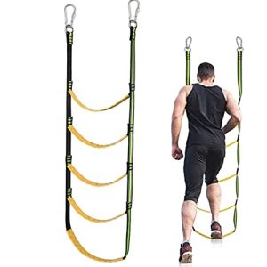 5 Step Boat Rope Ladder, Moveable Boat Ladder, Foldable Extension Security Fishing Ladder for Yachting Kayak Sailboat.