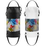 Boat Trash Bag, 2 Pack Transportable Trash Luggage for Boat Trash Trapper, Reusable Boat Trash Bag Mesh Boat Trash Can, Trash Container Boat Rubbish Container for Boat Kayak Camper Fishing Cabin Storage.