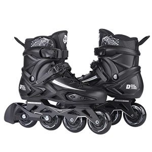 Inline Skates for Girls and Males, Excessive Efficiency Health Racing Aggressive Out of doors Inline Velocity Skates Unisex (Males 9/Girls 10, Black 42).