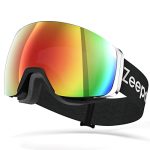Ski Goggles - Zeepoch OTG Snowboard Goggles with UV Protection and Anti-Fog, Perfect for All Ages