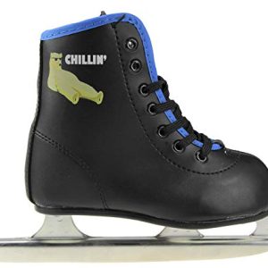 Sturdy Double Runner Ice Skates for Boys, Black - Size 11