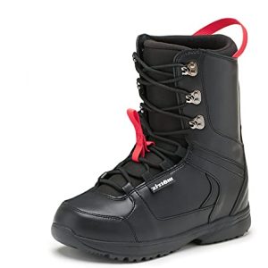 Males's 580 Linerless Waterproof Insulated Snowboard Boots, Black/Pink, 8.