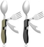2Pcs Detachable Camping Utensils Set - Portable