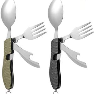 2Pcs Detachable Camping Utensils Set - Portable