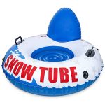 Heavy Duty 47'' Inflatable Snow Tube for Winter Sports and Sledding Fun.