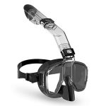 Foldable Dry Top Snorkel Mask Set - 180° Panoramic View with Anti-Fog and Anti-Leak Features, Camera Mount Included - Perfect for Adults, Men, Women, Youth, and Kids.