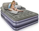 Queen Size Air Mattress with Headboard - Quick Inflation