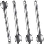 Titanium Long Handle Spork and Spoon Set - Your Ultimate Lightweight Camping Flatware Solution