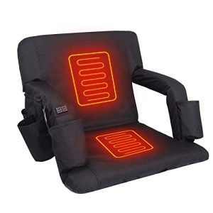 USB Heated Stadium Bleacher Seat with 6 Reclining Positions - Stay Warm and Comfortable