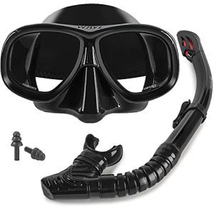 - Anti-Fog Diving Mask & Silicone Dry Snorkel Set for Scuba Diving, Spearfishing, Freediving.