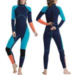 Wetsuit Males Ladies Youth 3mm Neoprene Full Physique UV Safety One Piece Lengthy Sleeves Scuba Diving Fits Again Zipper for Scuba Diving Browsing Snorkeling Swimming Water Sports activities(Inexperienced & Orange, S).