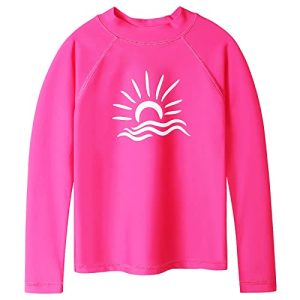 50+ Long Sleeve Rashguard Swimwear - Ultimate Sun Protection in Hot Pink