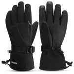  - Warm, Waterproof, and Windproof with Wrist Leashes for Skiing and Snowboarding