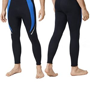 Seaskin 3mm Wetsuit Pants for Men - Durable Neoprene Fabric, Front Zip Design 🌊