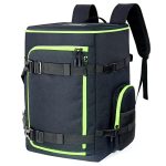 60L Ski Boot Bag Backpack, 900D Waterproof Snowboard Boot Bag, Skis & Snowboard Combo Bag, Ski Helmet Bag Journey Bag for Ski Helmet, Goggles, Gloves, Skis, Snowboard & Equipment (Black).