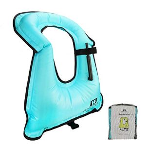 Inflatable Snorkel Diving Swimming Scuba Vest Jacket for Grownup Youth Youngsters (Youngsters, Sky Blue).