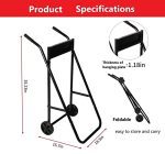 Folding Heavy Duty Boat Motor Stand with 2 Wheels - Image 2