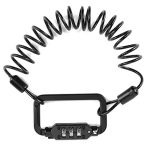 Motorbike Scooter Bike Helmet Lock Telescopic Cable Anti‑Theft 3 Digit Password Biking Gear for Bikes Mountain Bikes Electrical Autos.