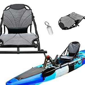 Adjustable Lightweight Kayak Seat with Textilene Mesh and Aluminum Frame for Fishing, Canoeing, and Boating.