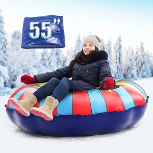 Snow Tube - 55" Extra Large Snow Sled for Safe Winter Fun