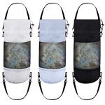 Boat Trash Baggage, 3 Pack Medium Hoop Mesh Trash Baggage, Sea Hunt Boats Trash Container Boat Rubbish Container Transportable Boat Cabin Storage for Boat Kayak Fishing Males Ladies (Black, Grey, White).