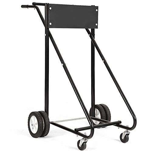 310 LBS Outboard Boat Motor Stand Provider Cart Dolly Storage Professional Heavy Obligation.