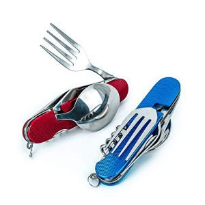 6-in-1 Camping Utensil Set - Detachable Spoon