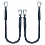 Dock Line Double Clips Heavy Obligation 316 Stainless Metal Clips Boat Ropes Mooring Ropefor for Boats PWC, Inbuilt Snubber, Kayak, Watercraft, SeaDoo, Jet Ski, Pontoon, Canoe, Energy Boat 2-Pack.