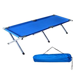 Portable Camping Cot with Lightweight Folding Mattress and Carry Bag