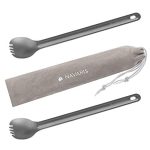 Titanium Sporks Set - Extra-Long 8.4" Metal Sporks