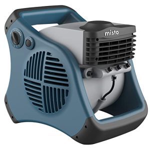 Misto Outside Misting Blower Fan - Options Cooling Misters, Splendid for Sports activities, Tenting, Decks & Patios, Blue.