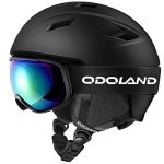 Snow Ski Helmet and Goggles Set, Sports activities Helmet and Protecting Glasses - Shockproof/Windproof Protecting Gear for Snowboarding, Snowboarding, Bike Biking, Snowmobile, Black, M.