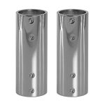 2PCS Straight Pipe Becoming Connector, 1 Inch Malleable 316 Stainless Metal Forged Hand Rail Tube Connector, Heavy Obligation Nipples Connector Spare Half for Boat Yacht/DIY undertaking, Inch(25mm).