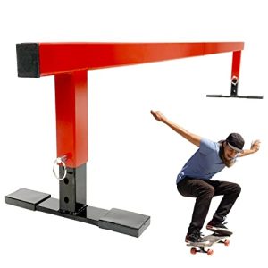 Rad Rail Skateboard Rail Grind Ramp - Adjustable Heights - Heavy-Duty Steel Design - 5-Foot Long