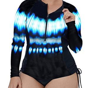 Women's Plus Size Zip-Front Multicolor Striped
