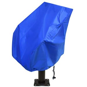 Heavy-Duty Oxford Fabric Boat Seat Cover - 420D Weather Resistant and Waterproof Captain's Chair and Bench Seat Cover with Full Protection for Helm Chair (Blue).