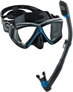 4 Panoramic Wide View Mask Dry Snorkel Set