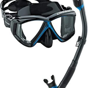 4 Panoramic Wide View Mask Dry Snorkel Set