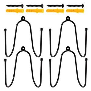 TOPZEA 4 Pack Skateboard Wall Mount, Skateboard Hooks Wall Hanger Rack W Fashion Wall Show Holder for Sword, Guitar, Longboard, Snowboards, Water Skis and Extra