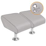 Boat Folding Seat Cowl-2 Pack 600 Denier Canvas Waterproof Heavy-Obligation Climate Resistant Materials Trailerable Fishing Chair Cowl.