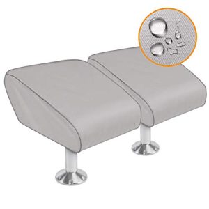 Boat Folding Seat Cowl-2 Pack 600 Denier Canvas Waterproof Heavy-Obligation Climate Resistant Materials Trailerable Fishing Chair Cowl.