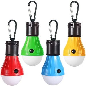 Light up Your Adventure: Doukey Portable Camping Lantern Bulbs - Set of 4 LED Tent Lanterns for Backpacking, Hiking, and Emergencies.