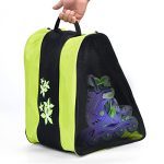 Curler Skating Bag, Breathable Ice-Skating Bag, Curler Skate Carrying Bag, Adjustable Shoulder Strap and Deal with Oxford Fabric Skating Bag, Skates or Inline Curler Equipment for Girls and Males.