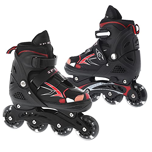 Adjustable Inline Skates for Children and Adults with Full Gentle Up Wheels, Out of doors Curler Skates for Ladies and Boys, Males and Ladies(S pink).