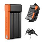 Compact Folding Bike Lock with 3 Keys, 2.06 Ft Anti Theft Safety Bicycle Locks, Tremendous Sturdy Bike Foldable Lock, Bicycle Safety Chain Lock with Bracket for Electrical Bikes/Scooters.
