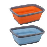Double Trouble Collapsible Sink Set: 2 Pack, 2.25 Gal Each - The Ultimate Portable Washing Solution