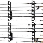 Metal Fishing Rod Holders, 2 Pack - Wall or Ceiling